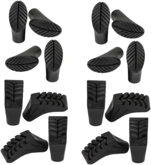Trekking Poles Accessories 16pcs Rubber Tips for Hiking Pole Feet Anti-Skid for Stability