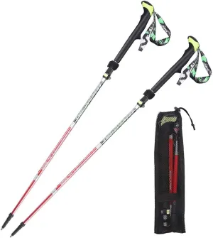 Trekking Poles Collapsible Lightweight High-Strength Carbon Fiber Snow for Men Women Anti-Shock Season with The Vestibule Cross The River Mountaineering Equipment Slow Shock Long