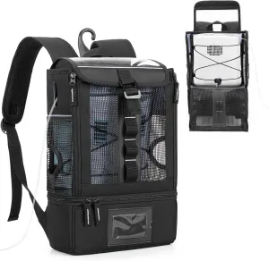 Trunab Portable Oxygen Concentrator Backpack, POC Carrying Bag Compatible with Inogen One, Caire Freestyle Comfort, Oxygo, Philips SimplyGo Mini, Black
