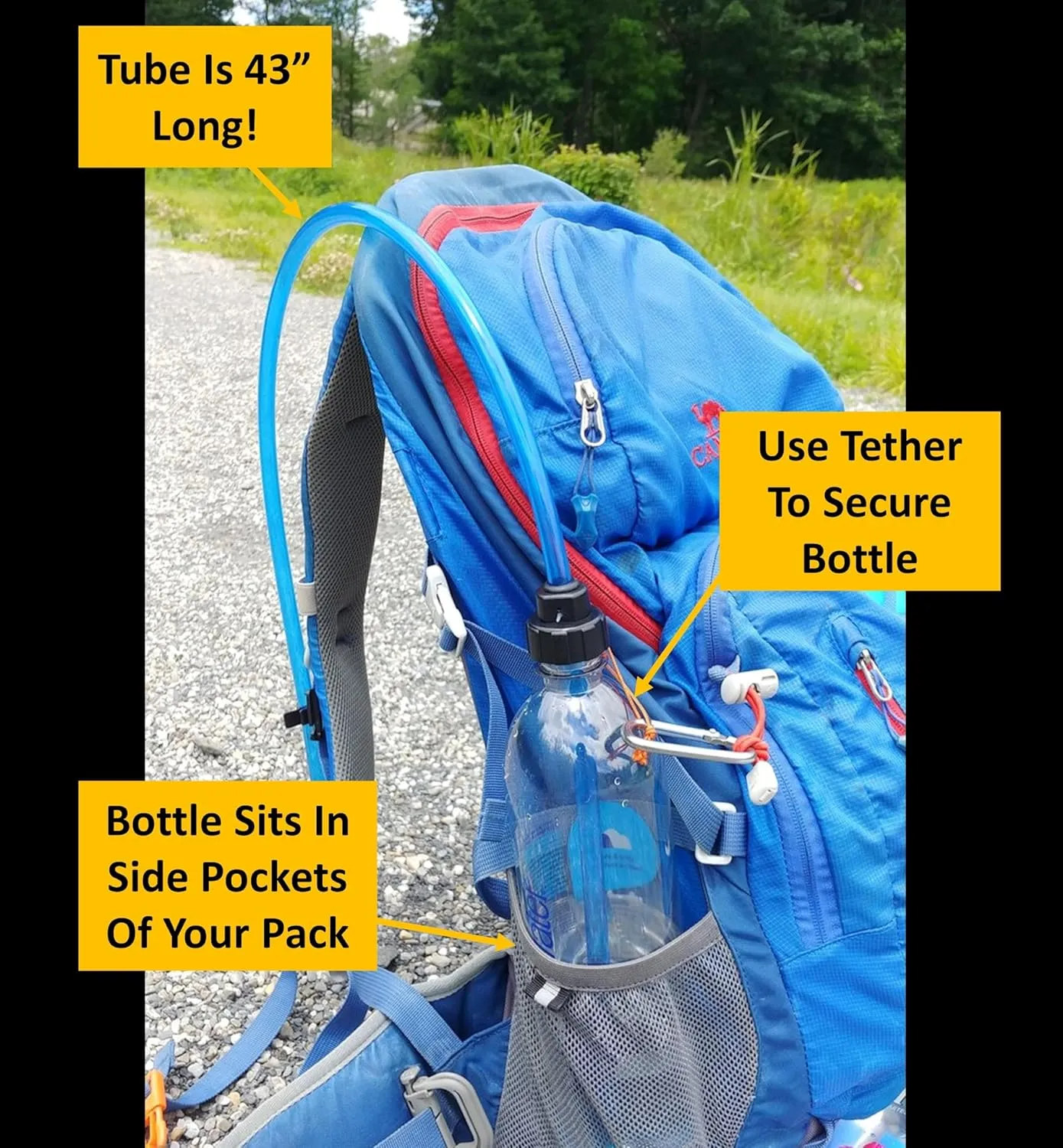 Tube Adapter System for 28mm Smartwater and Premium Water/Soda Bottle