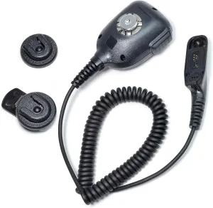 UAYESOK Heavy Duty Portable Walkie Talkie HT Speaker Mic Police Shoulder Microphone PTT for Motorola APX900 APX1000 APX4000 APX6000 APX7000 APX8000 XPR6350 XPR6550 XPR7350 W/Hands Free Mic Holder