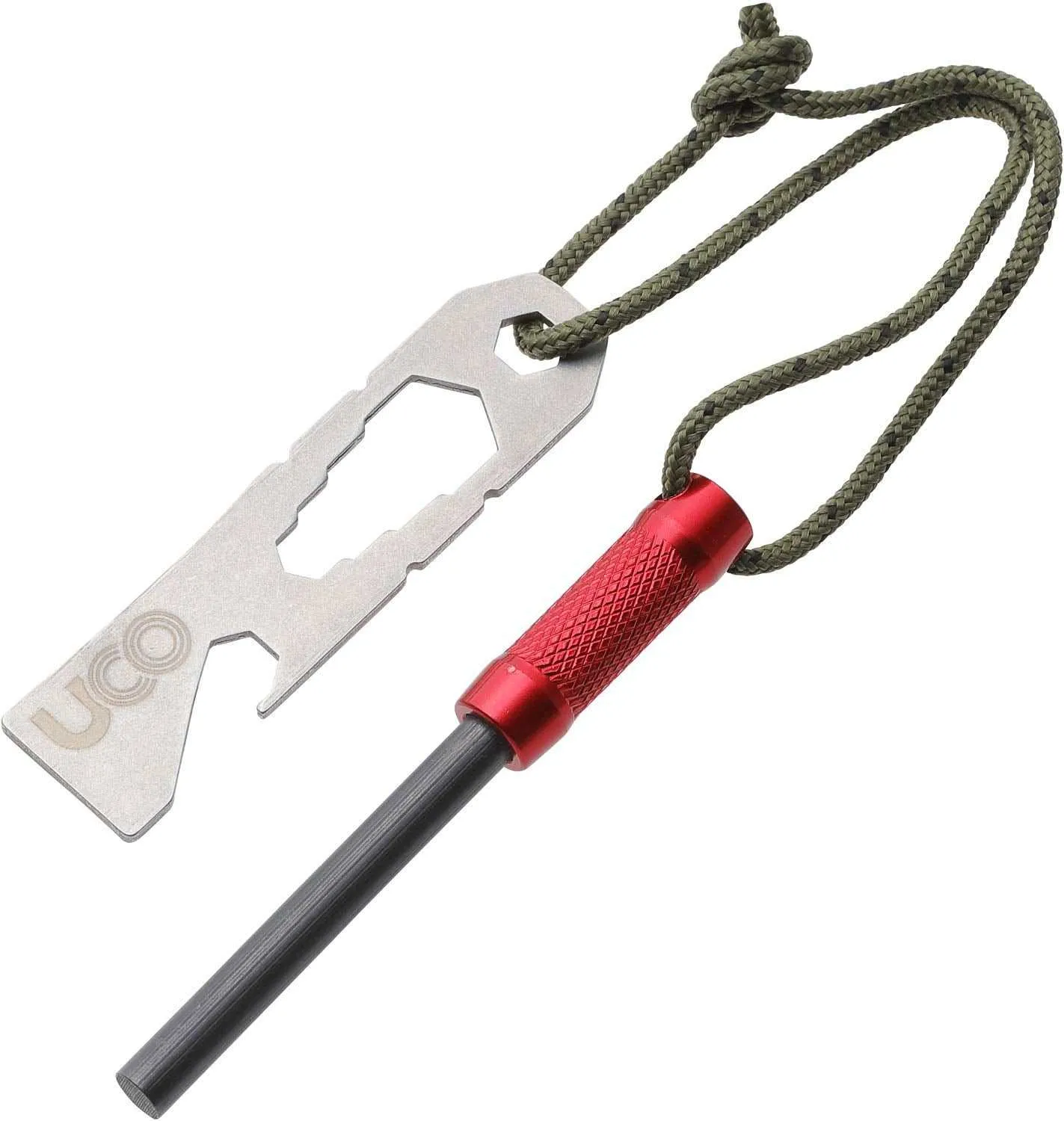 UCO Survival Fire Striker with Tether and Multitool