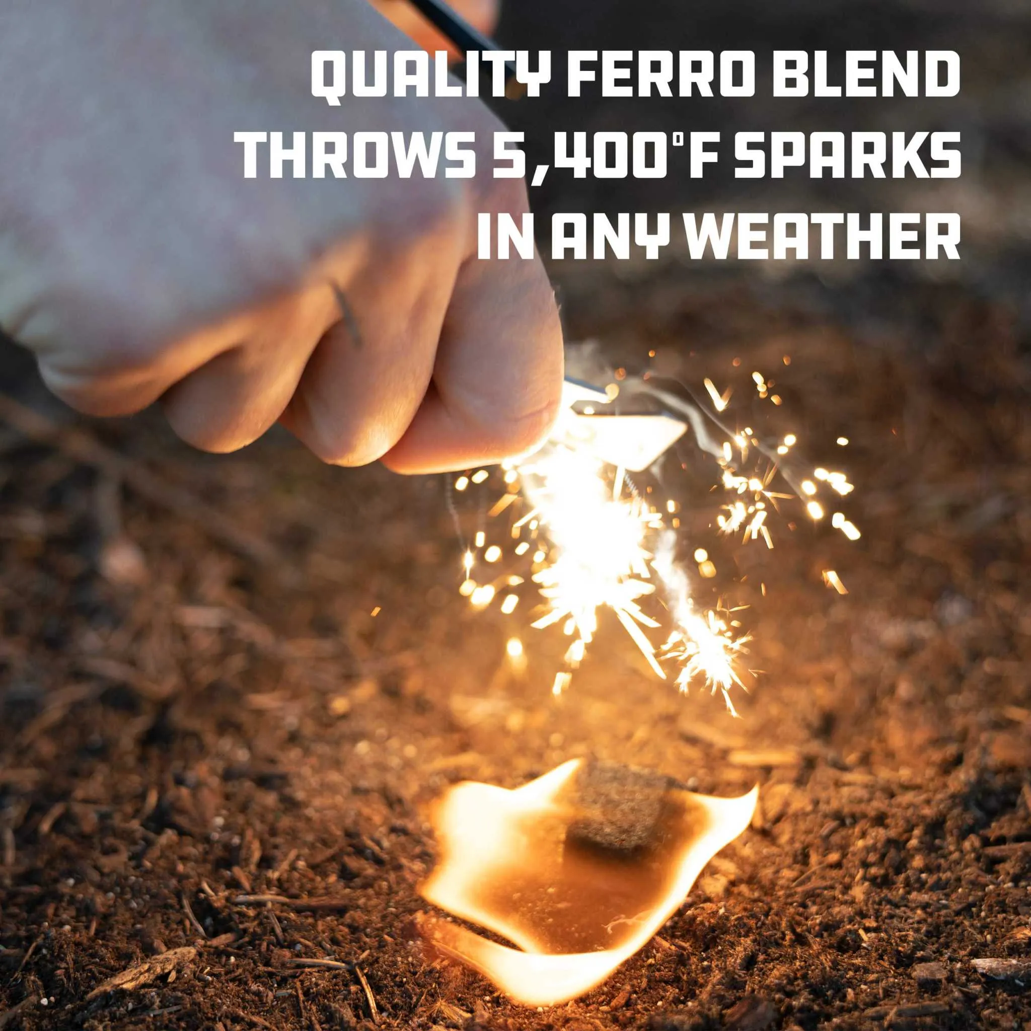 UCO Survival Fire Striker with Tether and Multitool