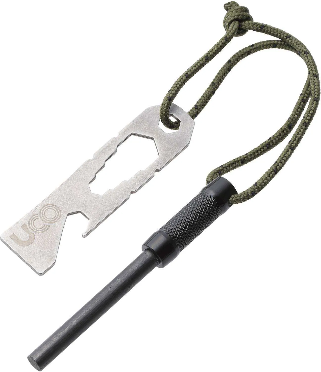 UCO Survival Fire Striker with Tether and Multitool