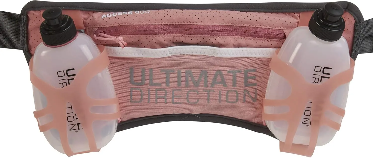 Ultimate Direction Access Waistpack, Lightweight Running Pack with 600 ml Water Carrying Capacity, Millennial Pink