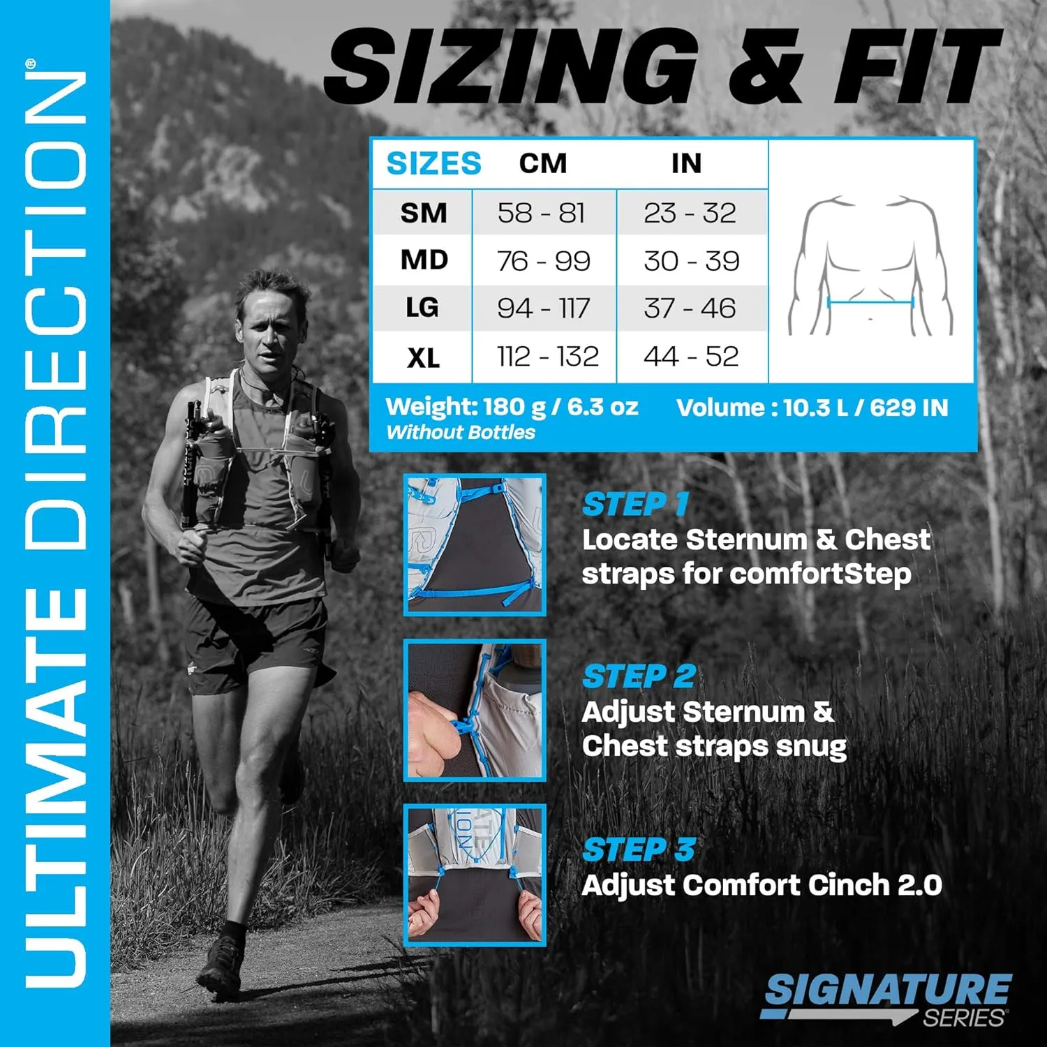Ultimate Direction Mens Race Vest Signature Series 6.0 for Trail Running
