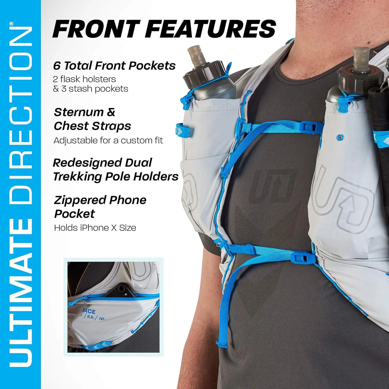 Ultimate Direction Mens Race Vest Signature Series 6.0 for Trail Running