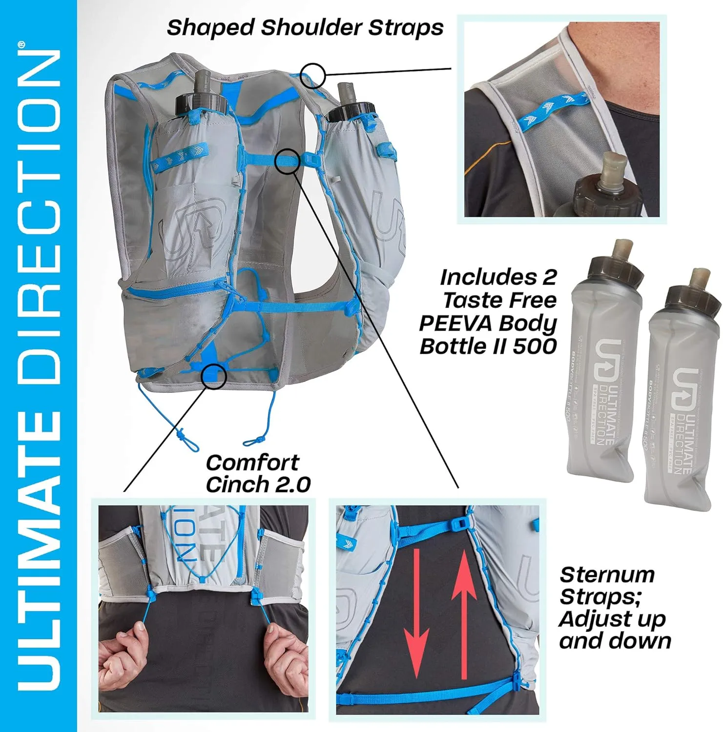 Ultimate Direction Mens Race Vest Signature Series 6.0 for Trail Running