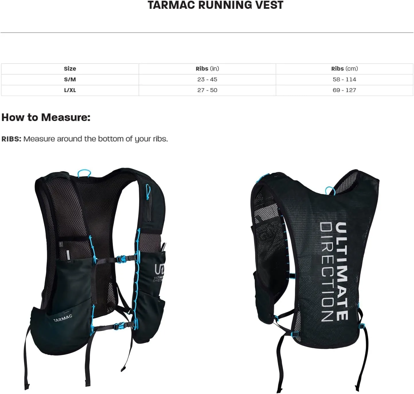 Ultimate Direction Unisex Tarmac Hydration Vest for Running Racing and Trail Running