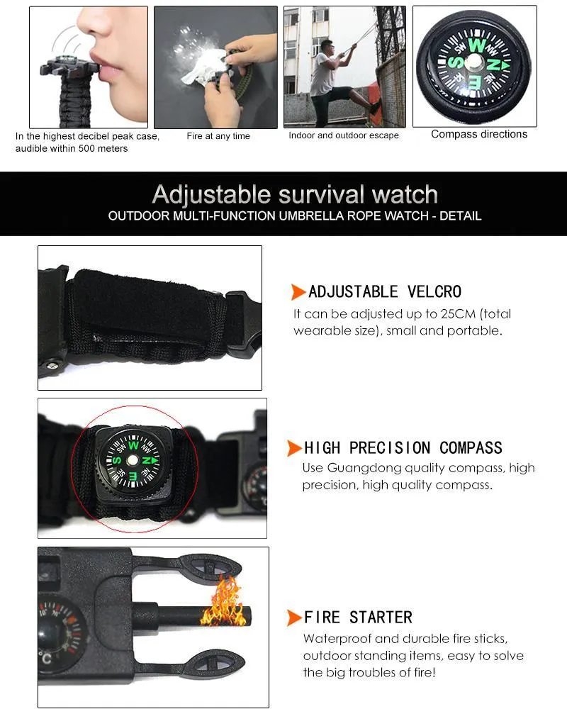 Ultimate Outdoor Survival Essentials Watch