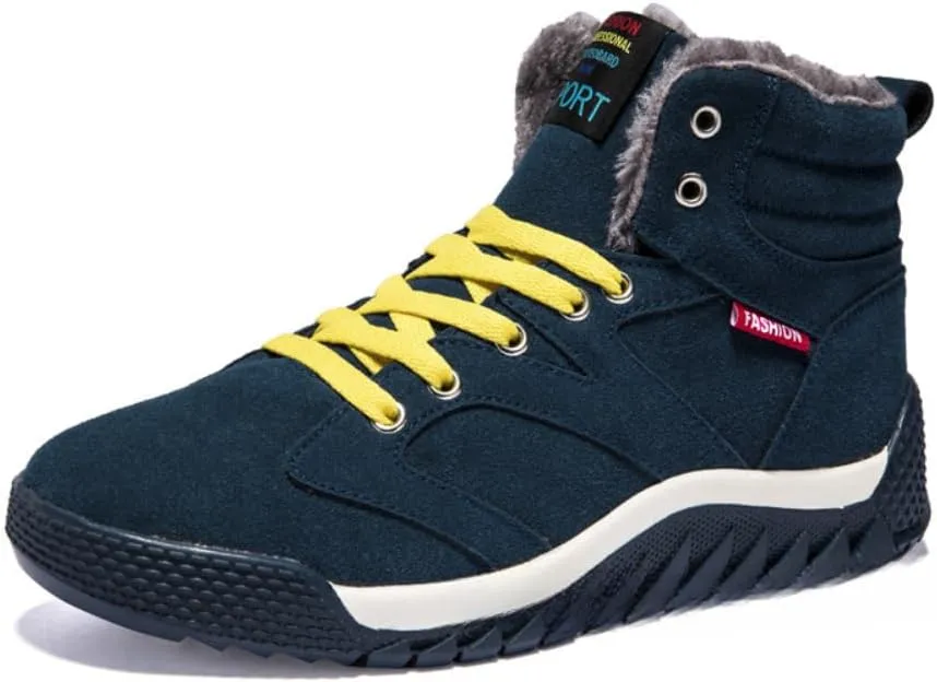 Unisex Winter Snow Boots, Waterproof Anti-Slip Fur Lined Warm Hiking Sneakers Shoes, Outdoor Trekking Backpacking Camping Footwear