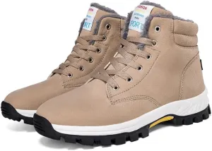 Unisex Winter Snow Boots, Waterproof Anti-Slip Fur Lined Warm Hiking Sneakers Shoes, Outdoor Trekking Backpacking Camping Footwear