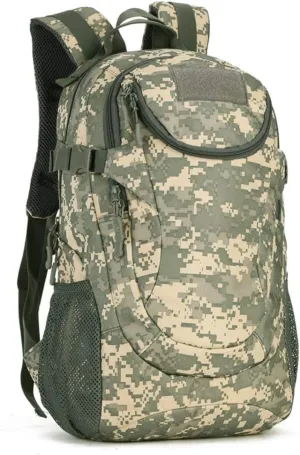 UNISTRENGH 25L Backpack Military Tactical Daypack Water-resistance Assault Gear Rucksack for Hunting Trekking Travelling (ACU Camo)