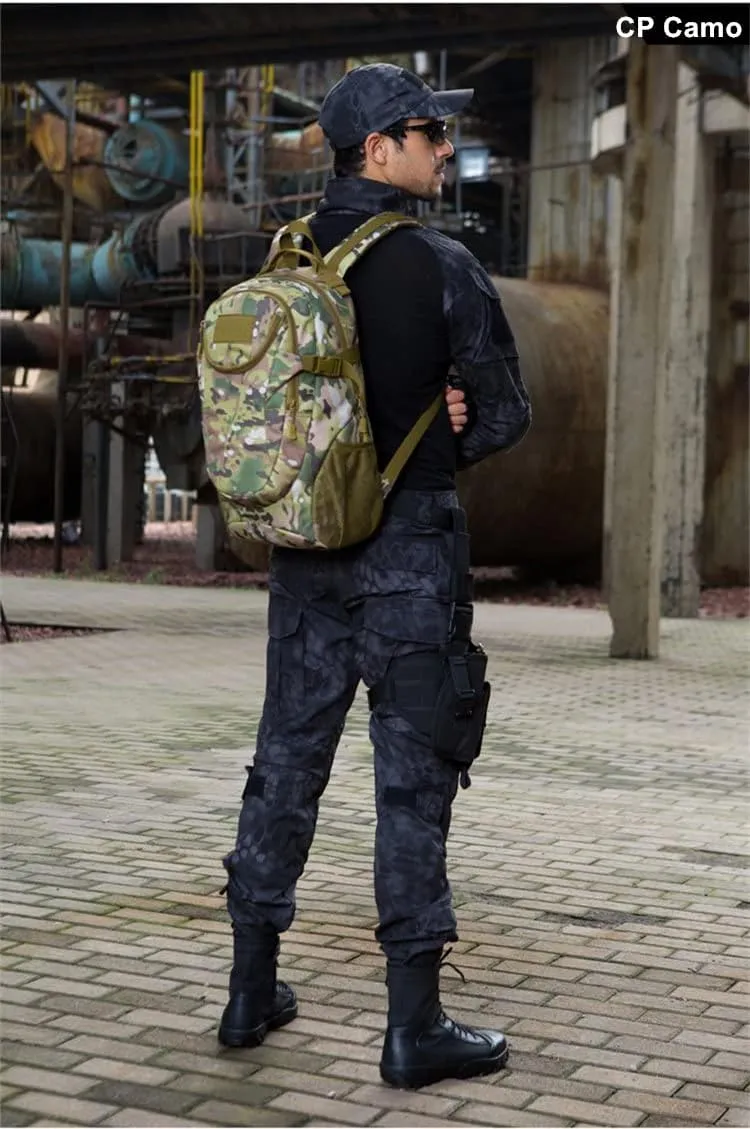 UNISTRENGH 25L Backpack Military Tactical Daypack Water-resistance Assault Gear Rucksack for Hunting Trekking Travelling (ACU Camo)