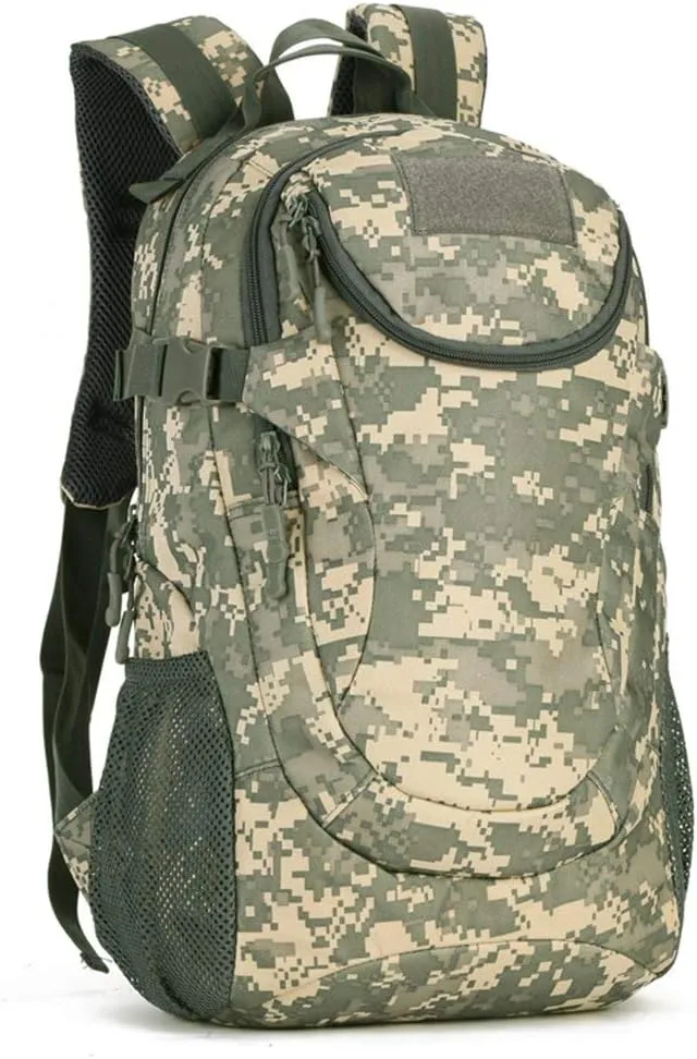 UNISTRENGH 25L Backpack Military Tactical Daypack Water-resistance Assault Gear Rucksack for Hunting Trekking Travelling (ACU Camo)