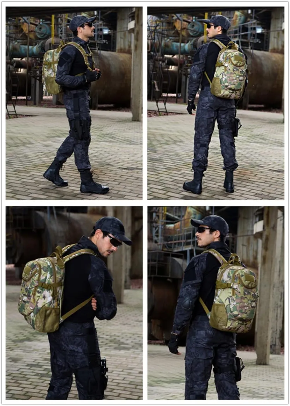 UNISTRENGH 25L Backpack Military Tactical Daypack Water-resistance Assault Gear Rucksack for Hunting Trekking Travelling (ACU Camo)