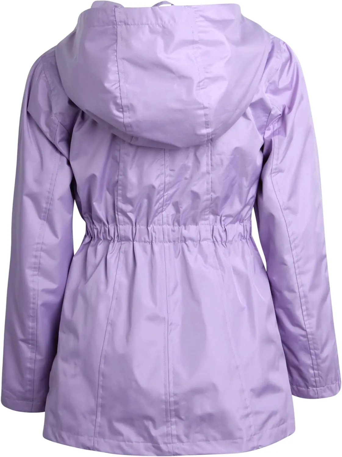 URBAN REPUBLIC Girls Rain Jacket - Lightweight Raincoat for Girls Slicker Shell Windbreaker Hooded Kids Raincoat (Size 7-16)