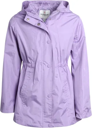 URBAN REPUBLIC Girls Rain Jacket - Lightweight Raincoat for Girls Slicker Shell Windbreaker Hooded Kids Raincoat (Size 7-16)