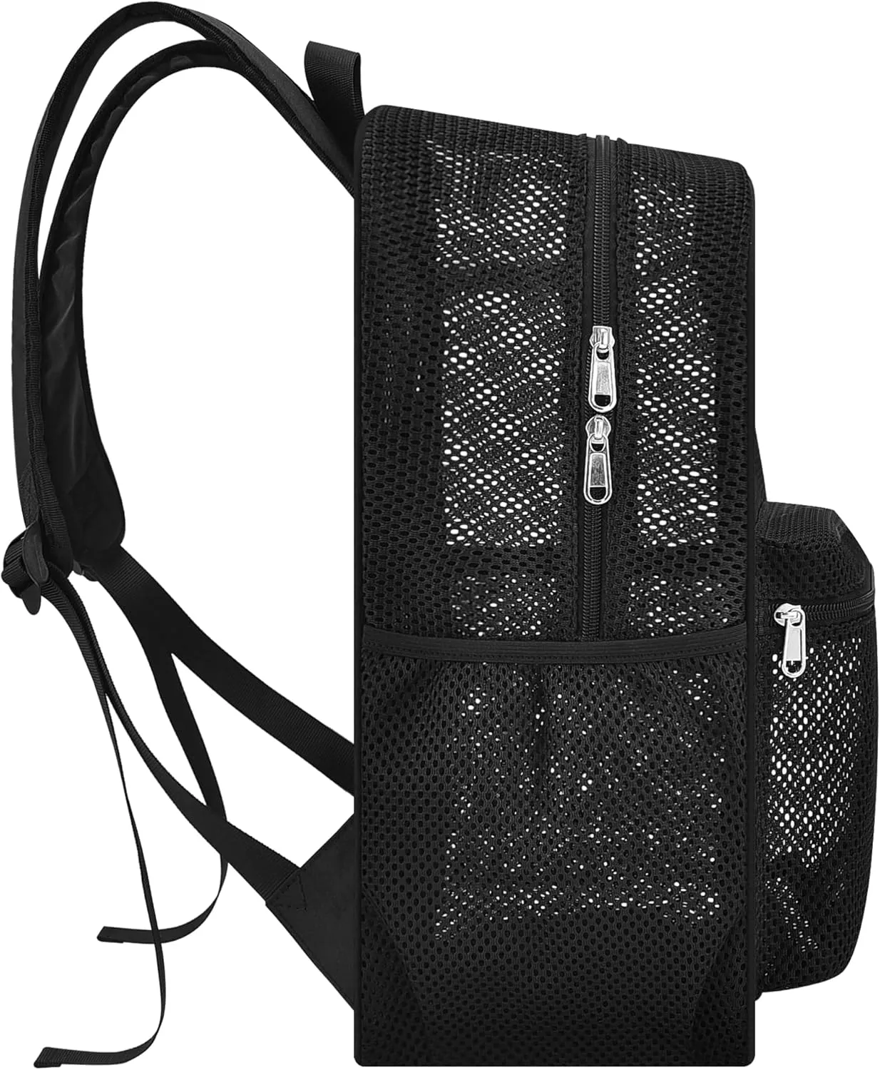 USPECLARE Heavy Duty Semi-Transparent Mesh Backpack，See Through College Student Backpack