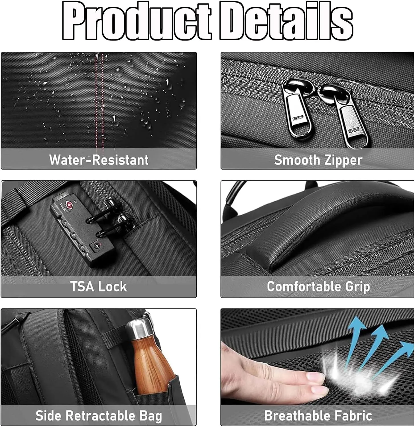 Vaccage Backpack, Vaccage Bag, Vaccage Back Pack, 60L Expandable Travel Smart Backpack with Vacuum Compression, with Pump (Gray(with Air Pump))