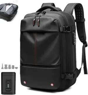 Vacpack Backpack, Expandable Vacpack Backpack, Large Capacity Vacuum Compression Travel Backpack (Black  Electric Vacuum)