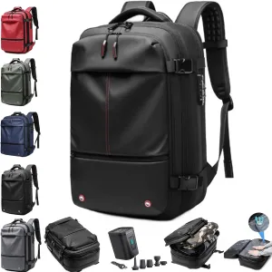 Vacpack Backpack, Vacpack Backpack with Vacuum, 60L Expandable with Vacuum Compression Water Resistant Bag for Men Women (Black)