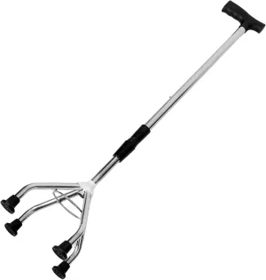Vaguelly Sturdy Plastic Handle Walking Stick Anti-Slip Trekking Pole for Elderly Hiking and Climbing