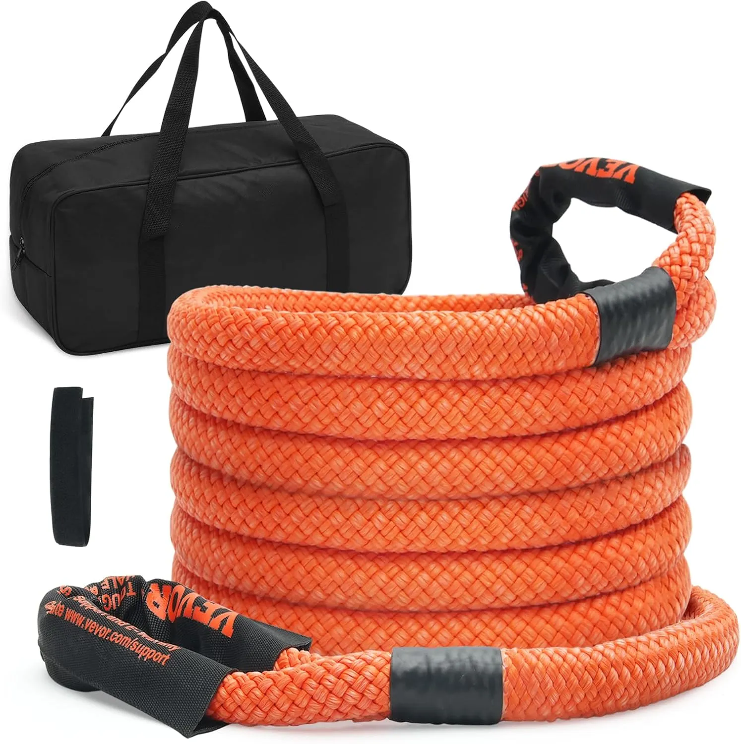 VEVOR 1" x 20' Kinetic Recovery Tow Rope 38,000 lbs, Heavy-Duty Off Road Snatch Strap, Extreme Duty 30% Elasticity Energy Snatch Strap for Jeep Car Truck ATV UTV SUV Tractor