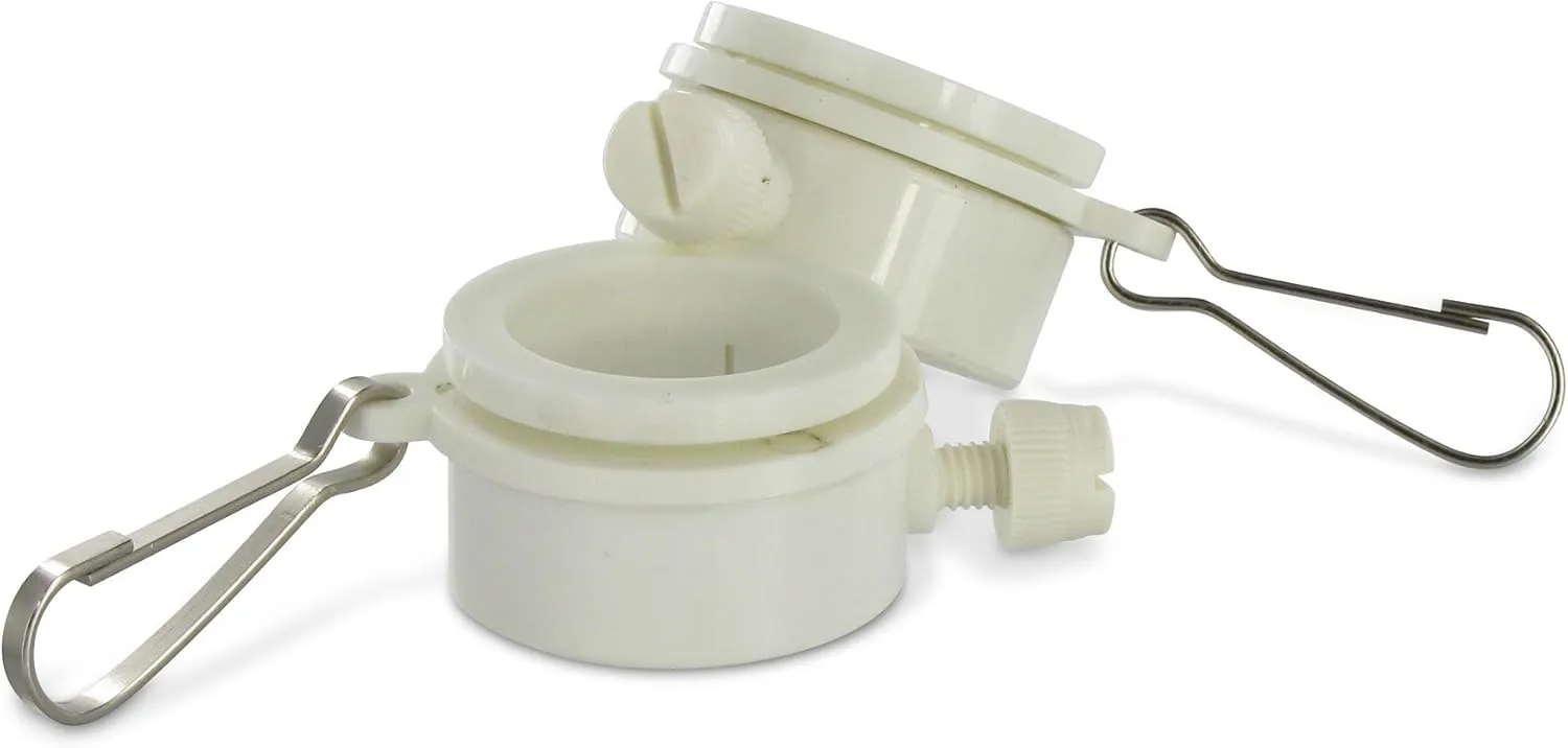 VF VF00000125 Rotating Flag Rings Fasteners, White, 1 Pair (1.25-Inch Flagpole)