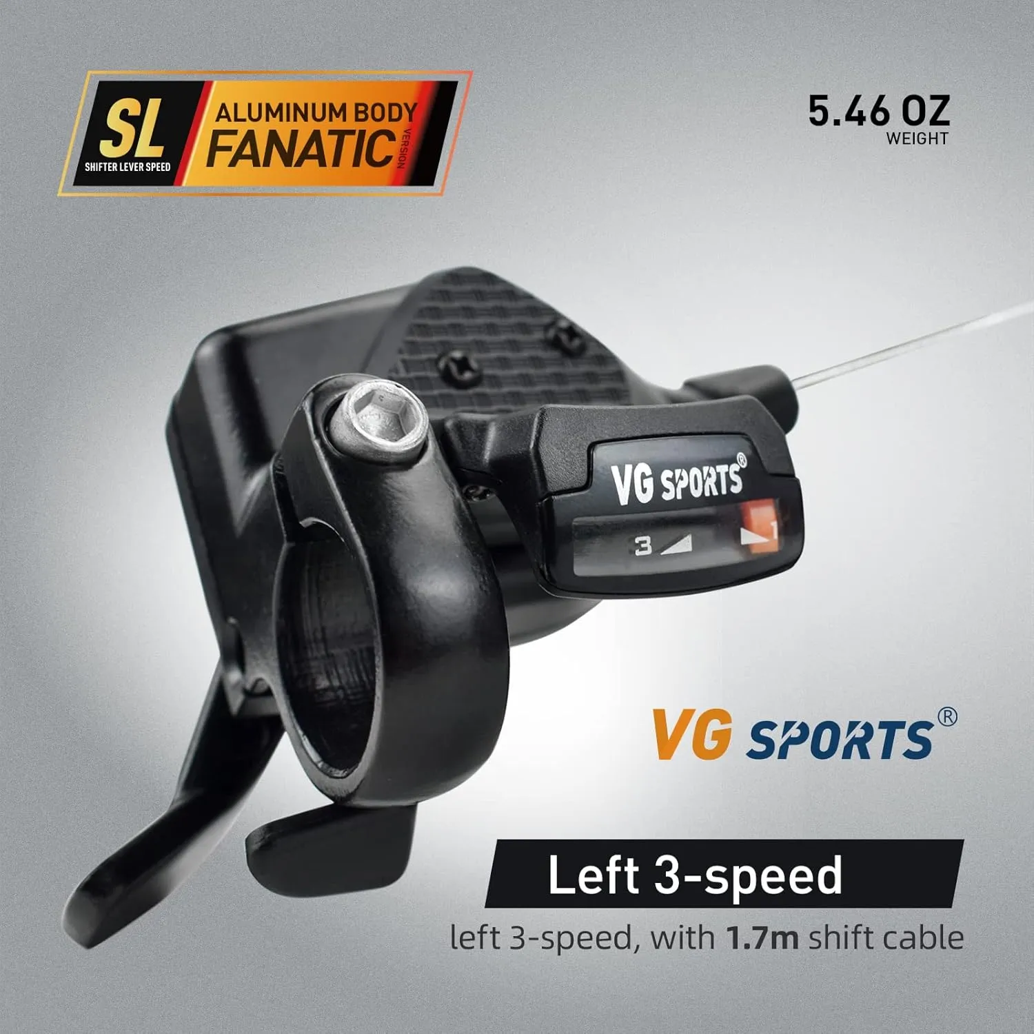 VG SPORTS MTB Bike Shifter Levers, 2/3 x 8/9/10/11 Speed Mountain Bike shifters Set with Gear Indicator