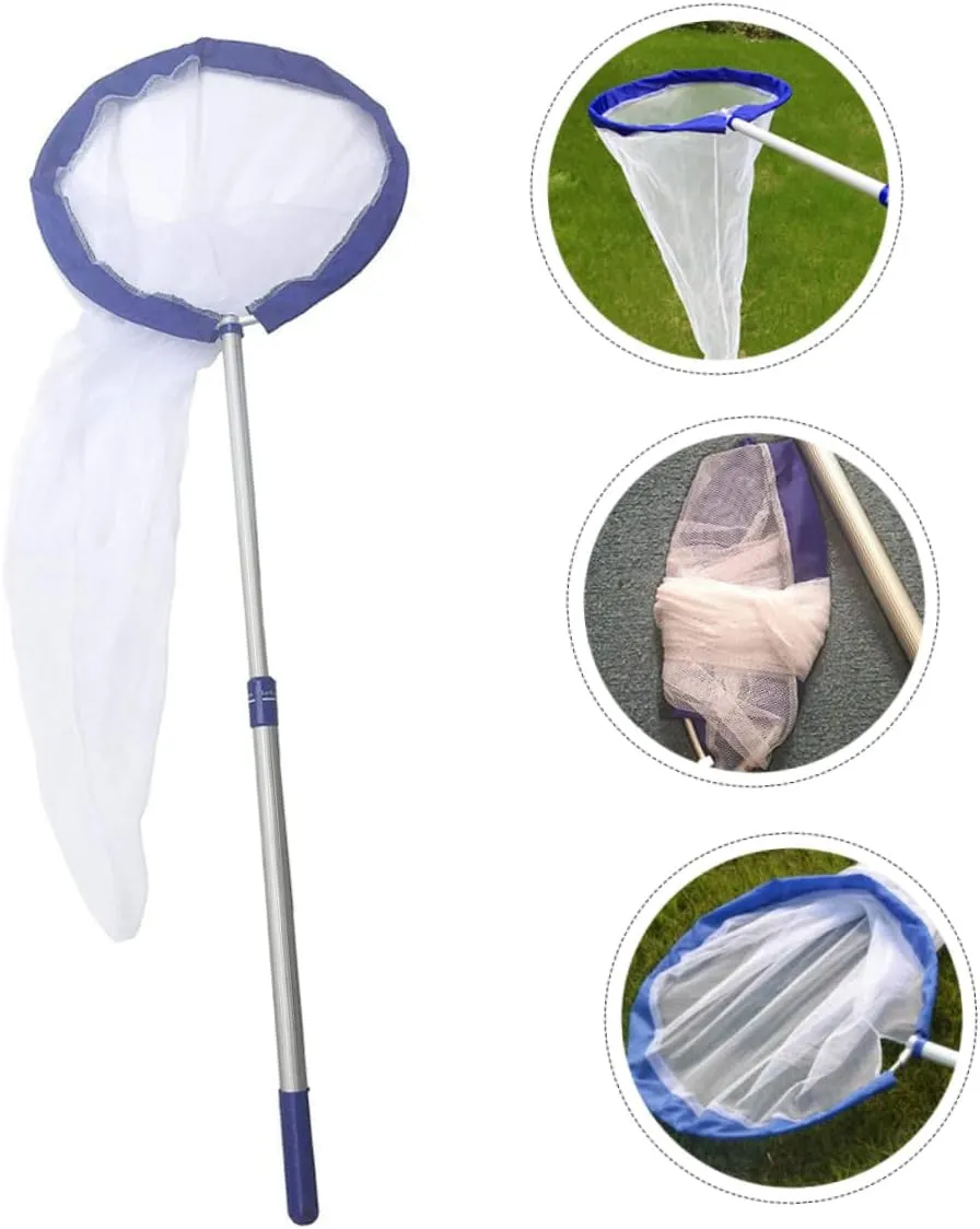 VICASKY 2 Pcs Butterfly Catching Net for Boys and Girls Aluminum Handle Retractable Net Easy to Use and Store