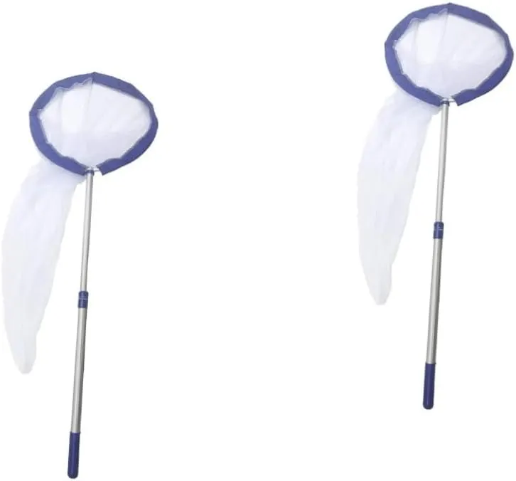 VICASKY 2 Pcs Butterfly Catching Net for Boys and Girls Aluminum Handle Retractable Net Easy to Use and Store
