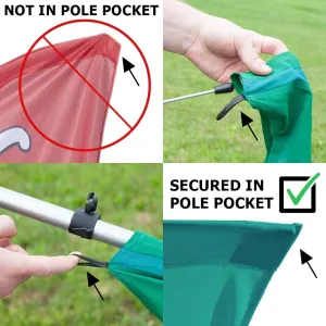 Vispronet Now Leasing Feather Flag – 13.5ft Swooper Flag Pole Kit with Cross Base, Weight Bag, Pole Sleeve Bag – Leasing Flag for Business – Phone Leasing Supplies – Printed in The USA