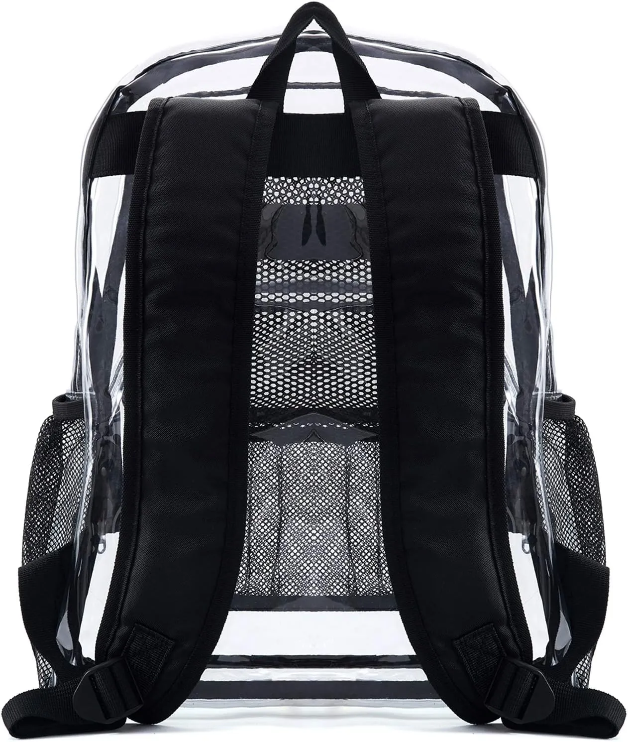Vorspack Clear Backpack Heavy Duty PVC Transparent Backpack with Reinforced Strap for College Workplace - Purple