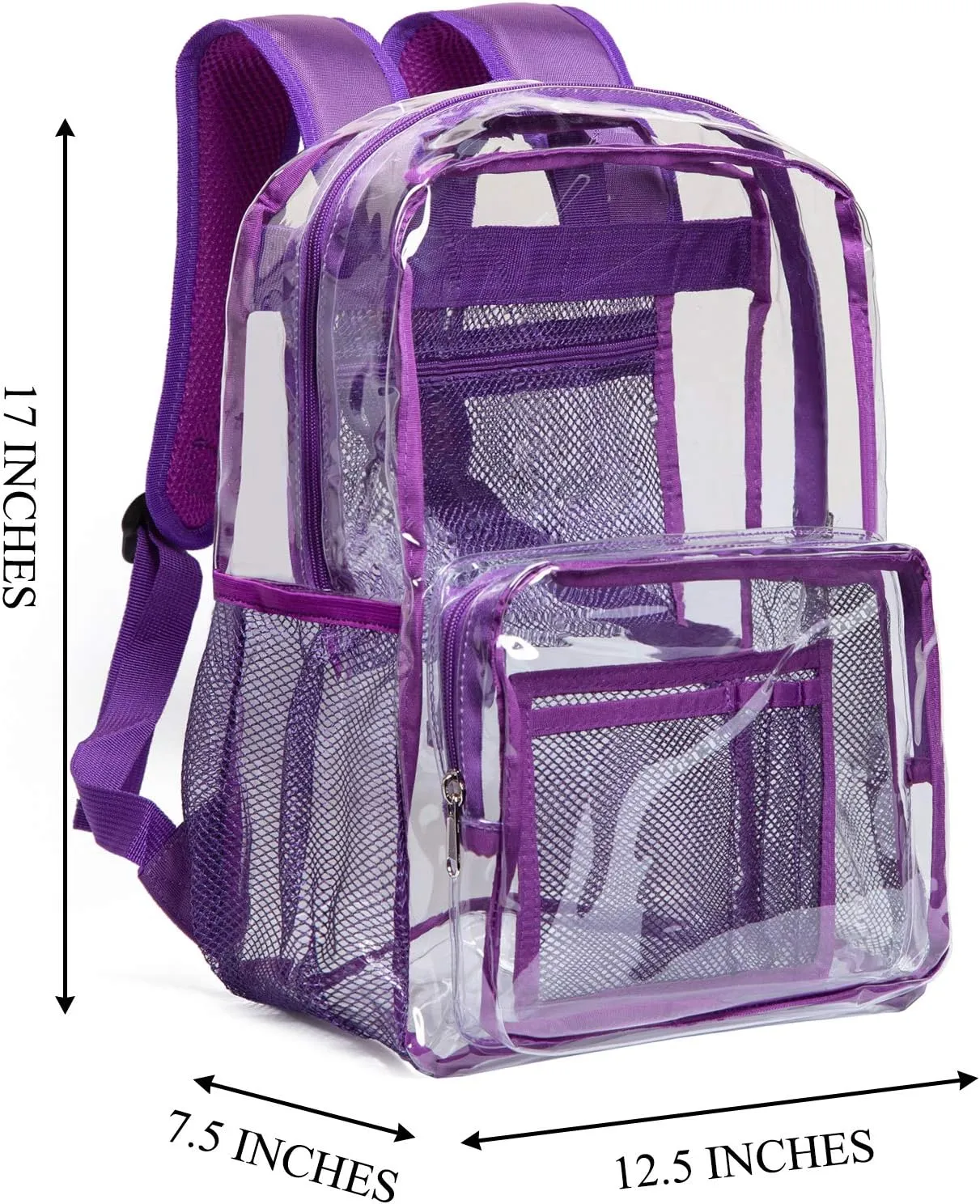 Vorspack Clear Backpack - Heavy Duty PVC Transparent See Through Backpack for College & Workplace