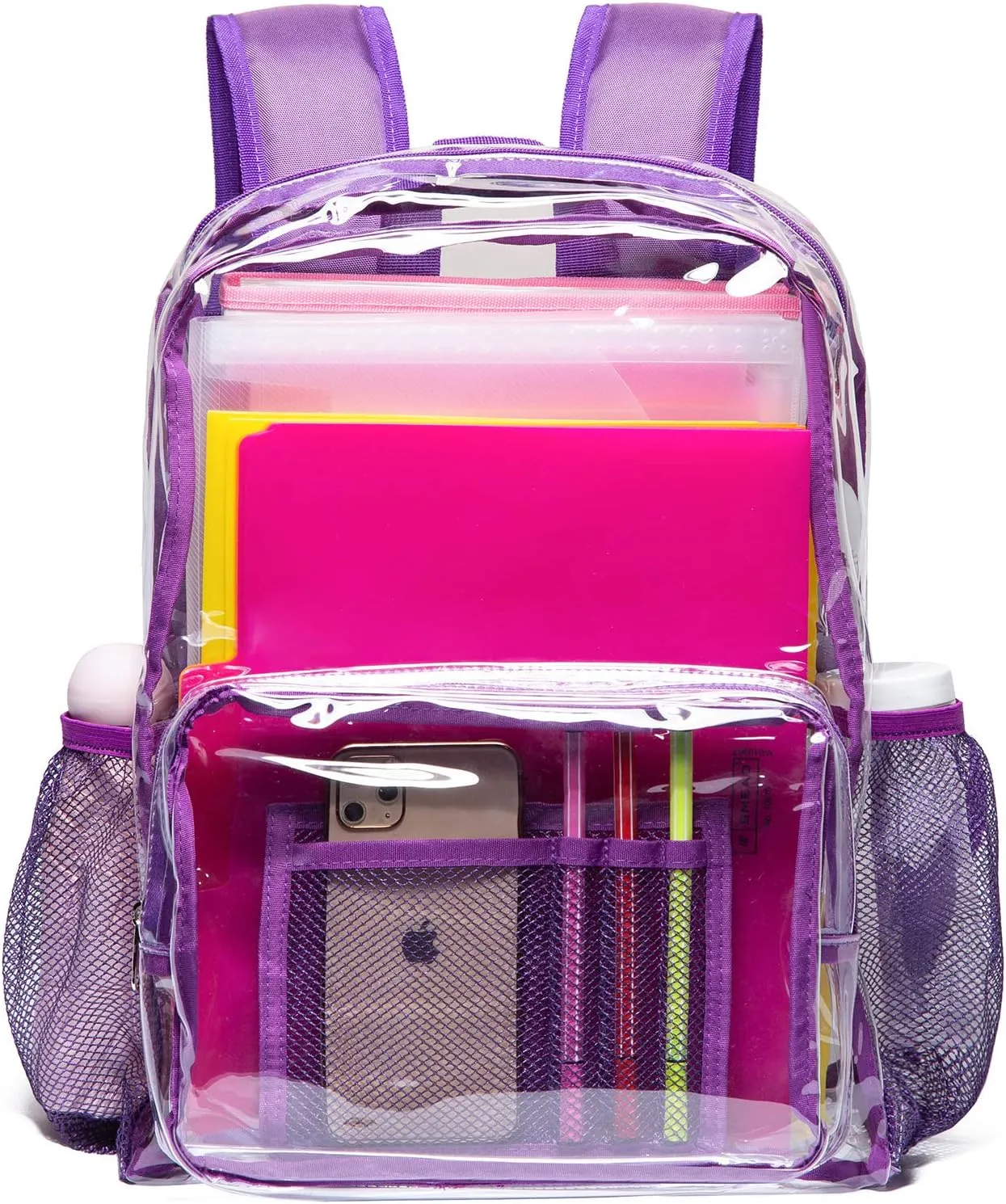 Vorspack Clear Backpack - Heavy Duty PVC Transparent See Through Backpack for College & Workplace