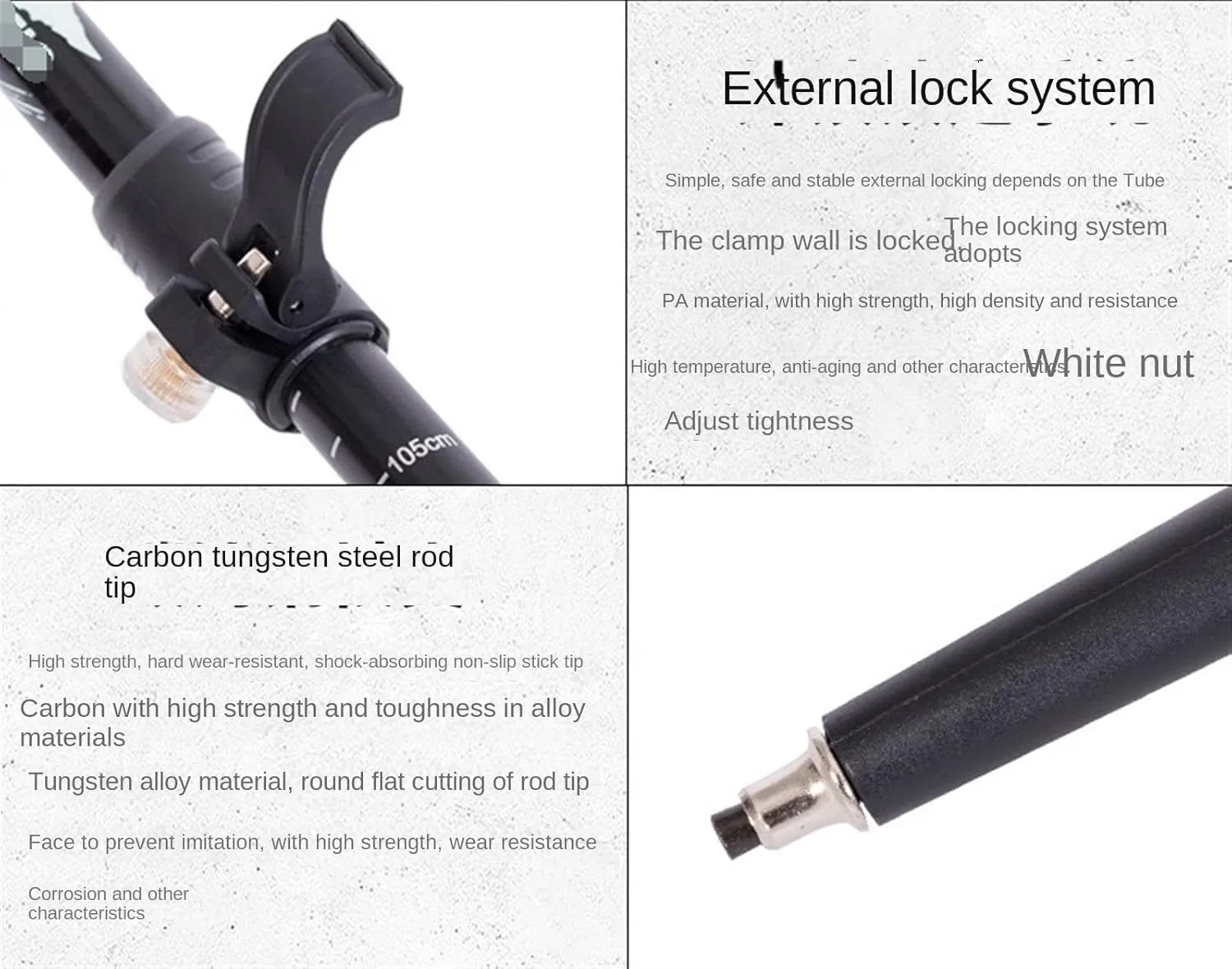 Walking Stick Hiking Poles Trekking Poles Telescopic Walking Sticks Ultralight Hiking Poles for Backpacking Hiking Gear Trekking Poles