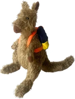 Wally The Wandering Wallaby™ Plush Stuffed Animal for Children - Ultra Soft Kangaroo Kids Toy to Inspire Travel - Perfect Travel-Themed Gift for Kids (Wally’s Signature Backpack Included!) 12 inches