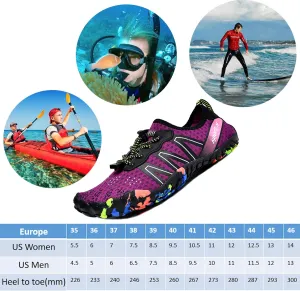 Water Shoes Men Women Barefoot Shoes Outdoor for Beach Aqua Swim Pool River Water Quick Dry Boating Fishing Diving Surfing with Yoga Aerobics