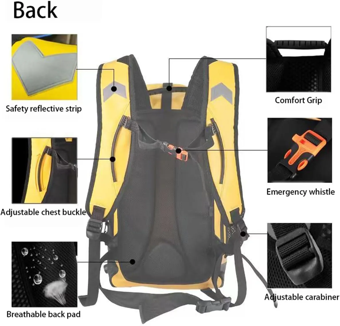Waterproof Backpack Kayak Dry Bag Backpack Waterproof 30L, Lightweight Roll Top Dry Bag for Boating Surfing Camping (Red,30L)