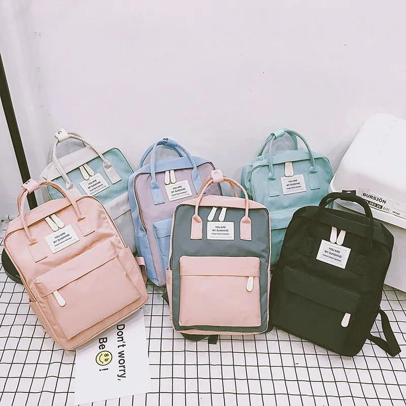 Waterproof Canvas Unisex Harajuku Backpack