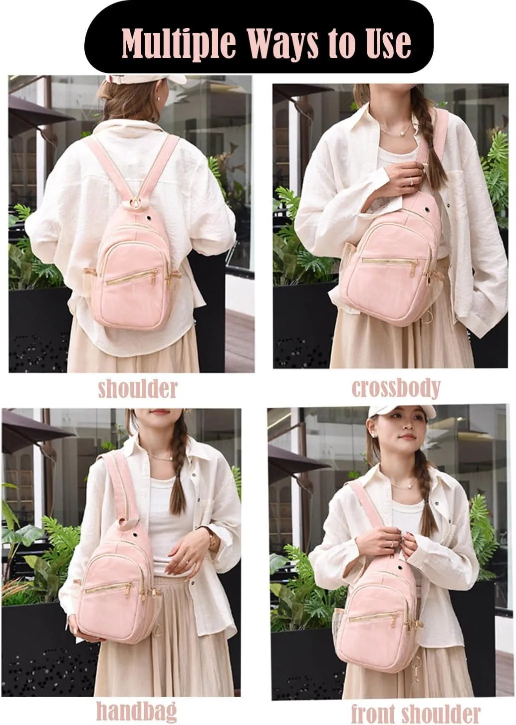 Waterproof Sling Backpack Crossbody Shoulder Bag for Women Men, Crossbody Bag Casual Daypack Travel Hiking Adjustable Chest Bag