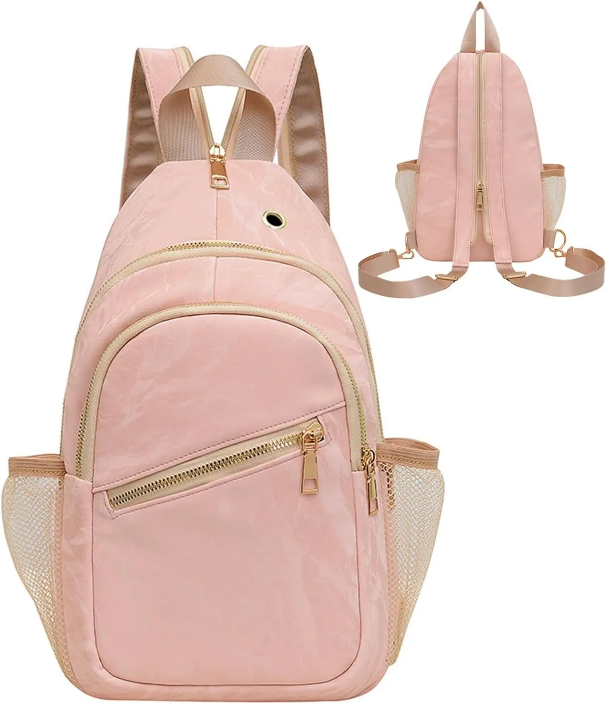 Waterproof Sling Backpack Crossbody Shoulder Bag for Women Men, Crossbody Bag Casual Daypack Travel Hiking Adjustable Chest Bag
