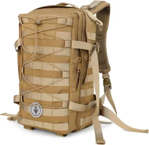 Waterproof Tactical Laptop Backpack, 40L, Rope Model (Khaki)