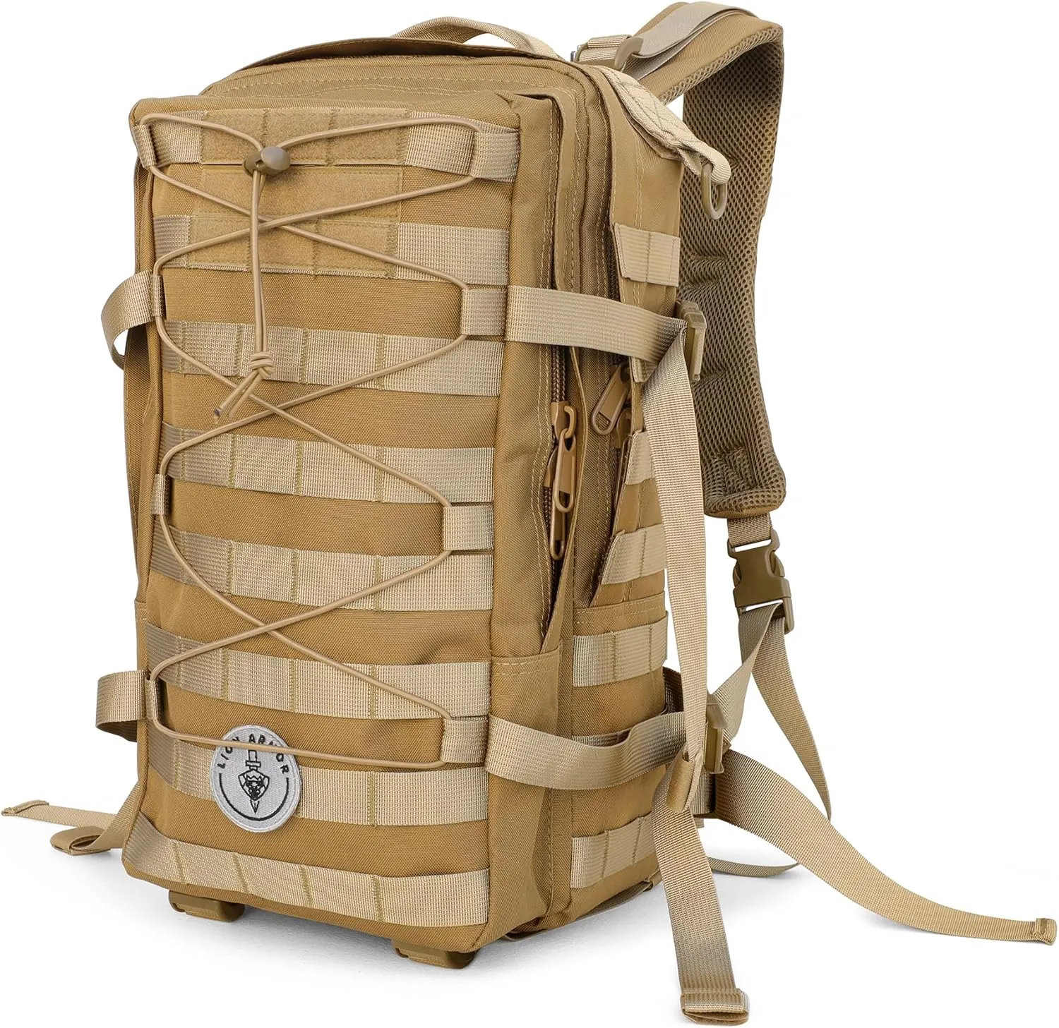 Waterproof Tactical Laptop Backpack, 40L, Rope Model (Khaki)