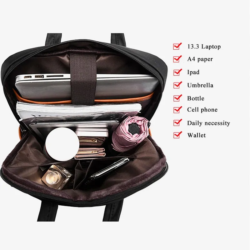 Waterproof Women Oxford Business Backpack / Rucksack