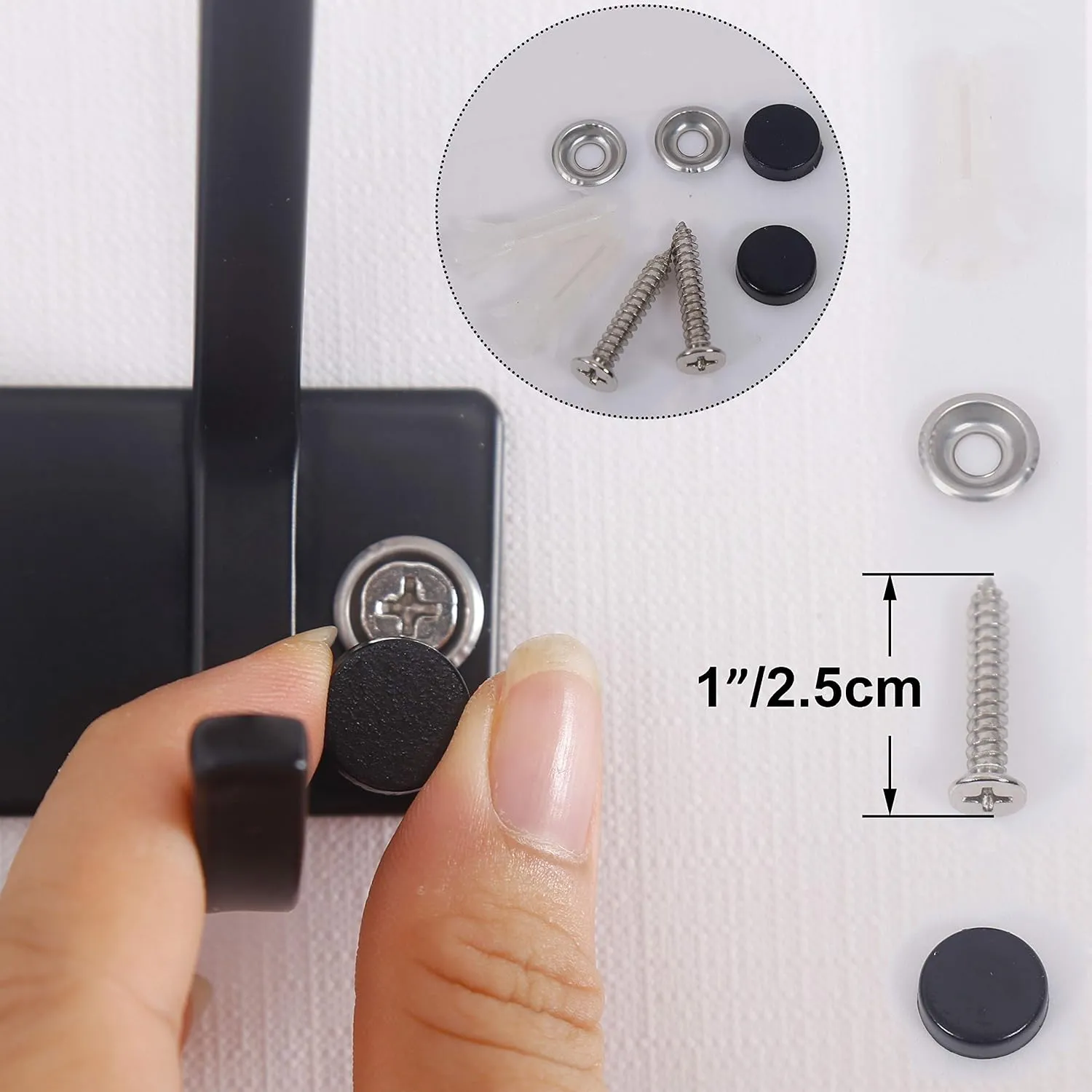 WEBI Coat Rack Wall Mounted,10 Hooks for Hanging Coats,30 Inch Hook Rack Hook Rail Coat Hanger Wall Mount for Backpack,Clothes,Jacket,Black,2 Packs