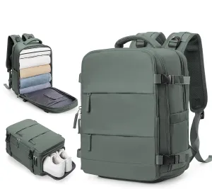 wepadre Travel Backpack Carry on Flight Approved Carry on Backpack for Airplanes Personal Item Travel Bag 18x14x8 Inches Traveling Backpack for Men Women Airback Backpack Mochila de Viaje Olive Green