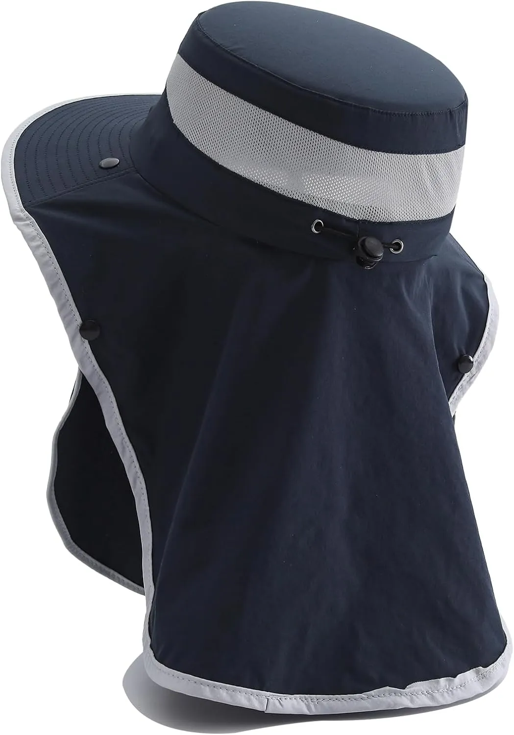 Wide Brim Sun Hat with Neck Flap Sun Protection Full Coverage Outdoor Hat for Gardening Fishing Hiking Beach Travel