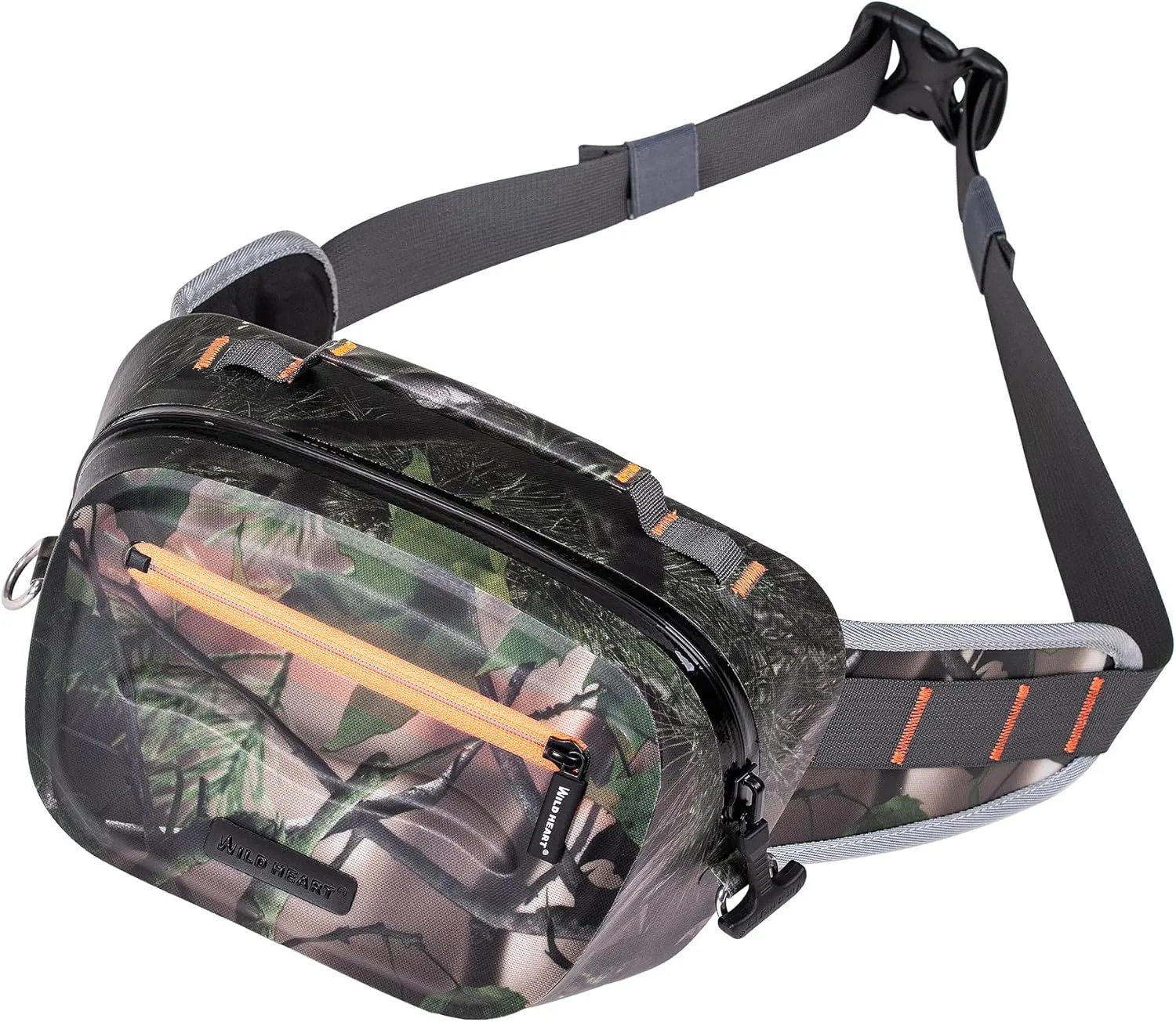 WILD HEART Airtight Waterproof Waist Bag Luya Bag 3D Dimension Shape Case 3.6L TPU Material for Outdoor Kayaking, Rafting, Boating, Swimming, Camping, Hiking, Beach, Fishing (Army Green)